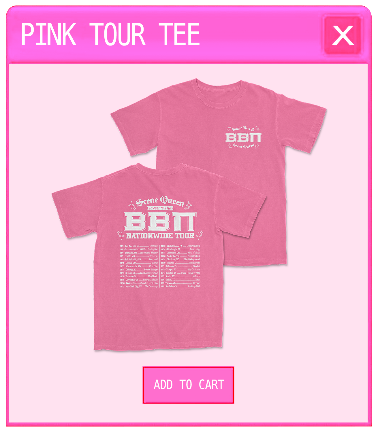 Pink Tour Tee