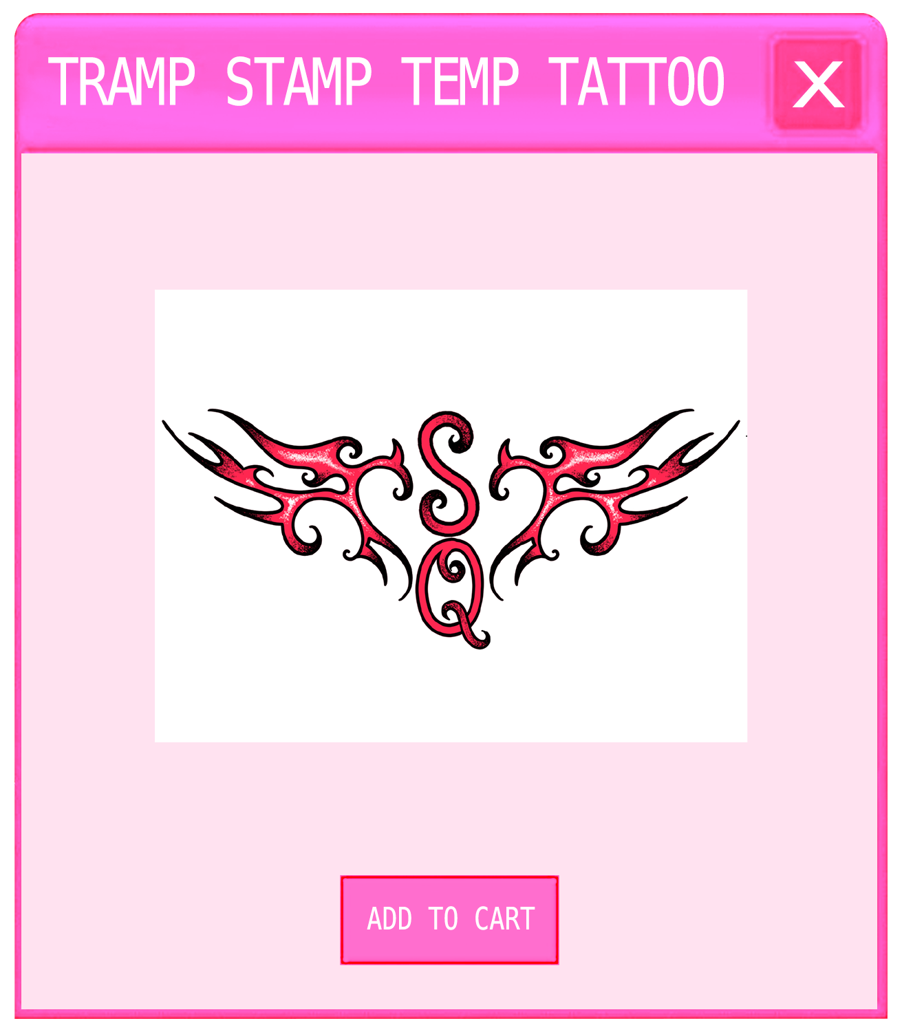 Tramp Stamp Temp Tattoo