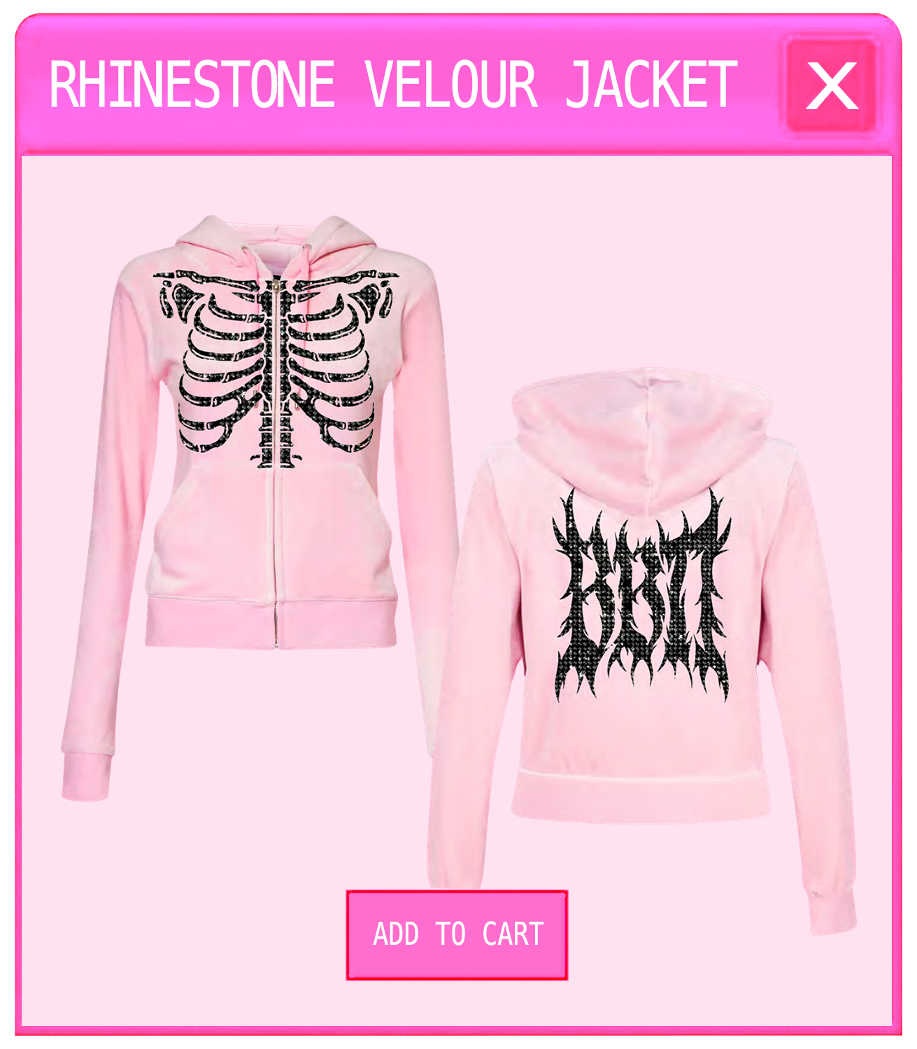 Rhinestone Velour Jacket