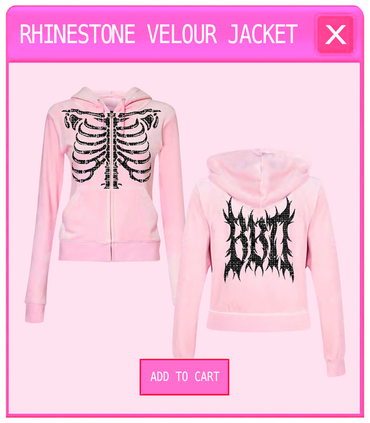 Rhinestone Velour Jacket