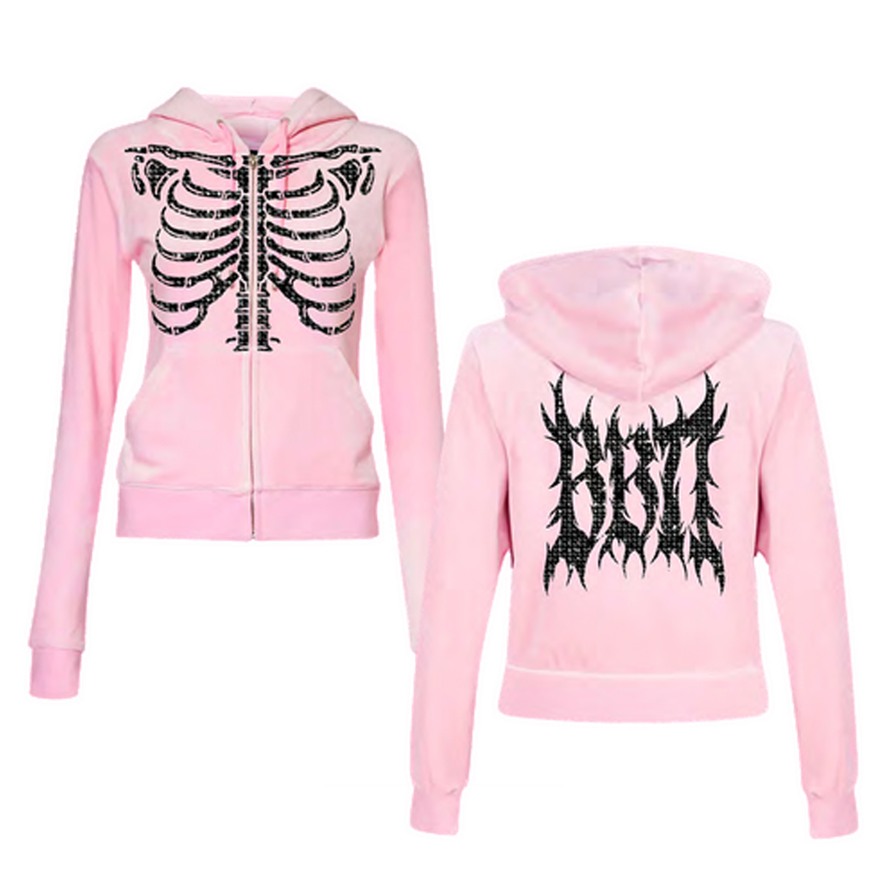 Rhinestone Velour Jacket