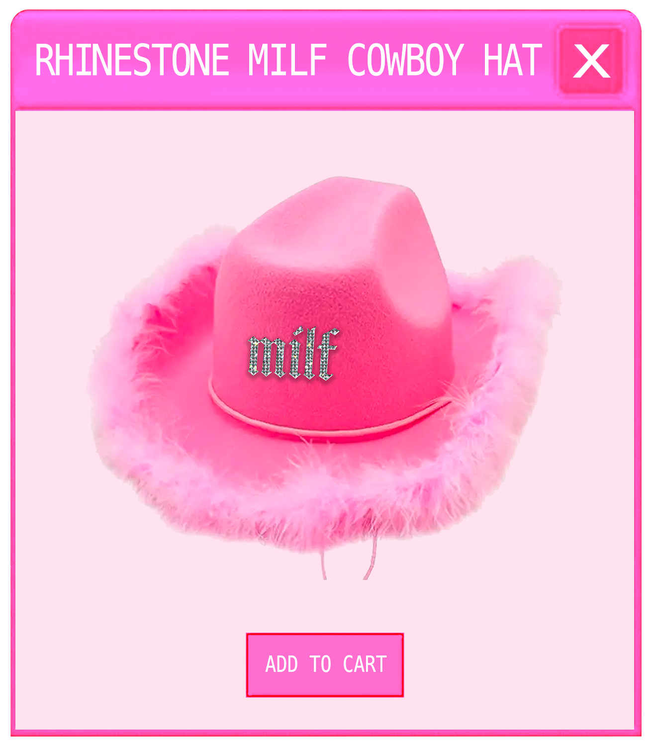 Rhinestone MILF Cowboy Hat