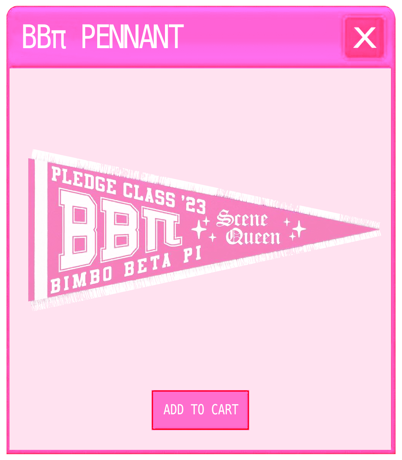 Bimbo Beta Pi Pennant