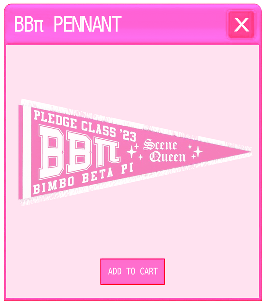 Bimbo Beta Pi Pennant