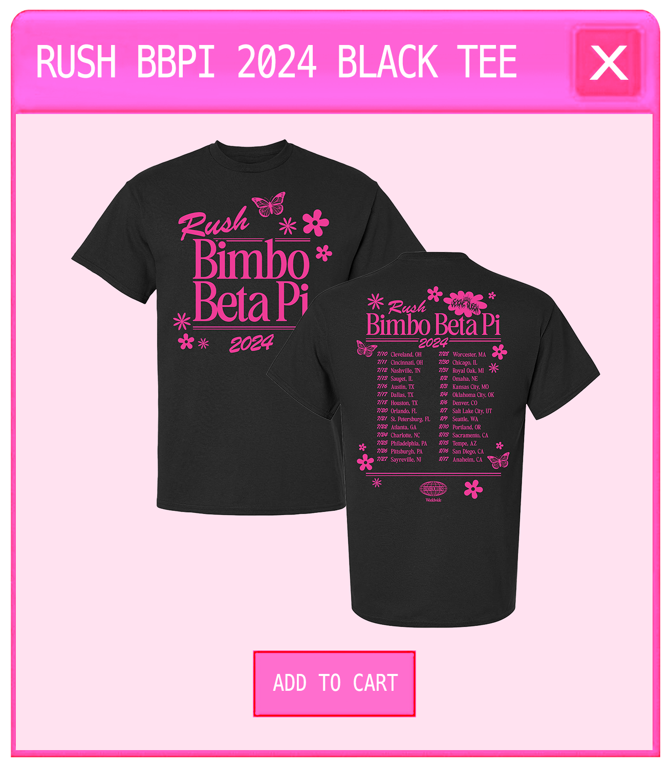 Rush BBPi 2024 Black Tee