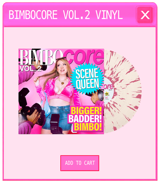 Bimbocore Vinyl - Clear w/ Hot Pink Splatter